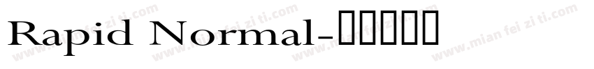 Rapid Normal字体转换